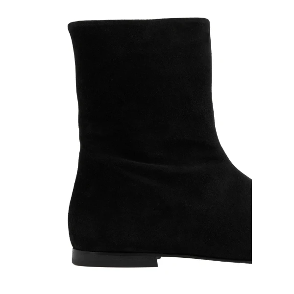 Zipped suede Chelsea boots in Black - Image 5