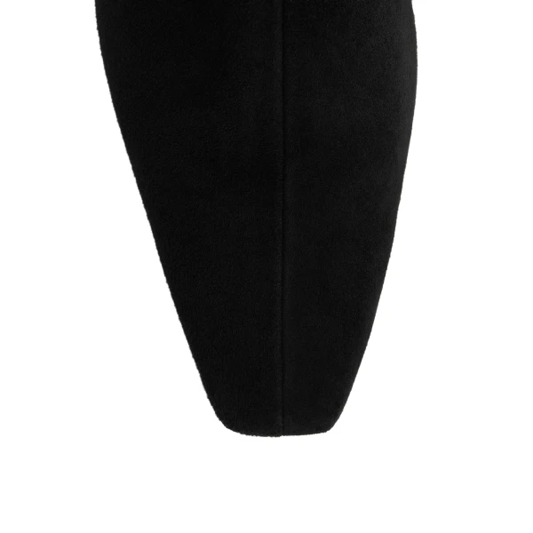 Zipped suede Chelsea boots in Black - Image 6