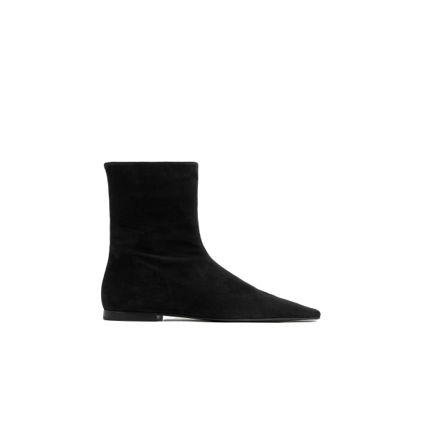 Toteme Zipped suede Chelsea boots in Black