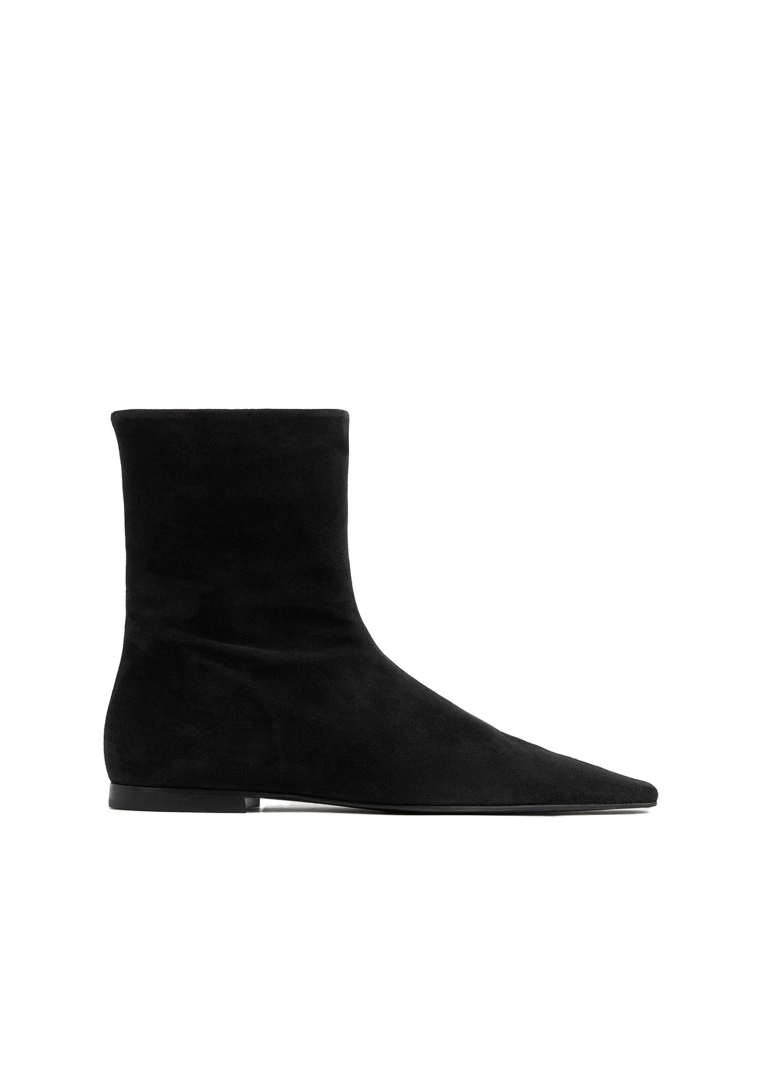 Zipped suede Chelsea boots in Black