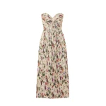 ulla johnson adelaide strapless pleated dress