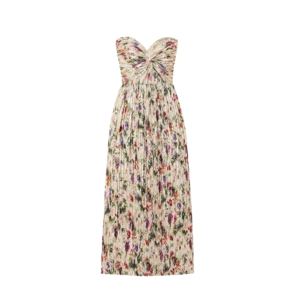ulla johnson adelaide strapless pleated dress