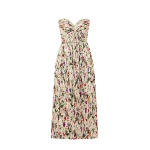 ulla johnson adelaide strapless pleated dress