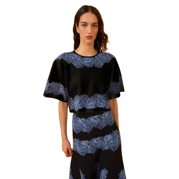 ulla johnson alara knit jacquard top