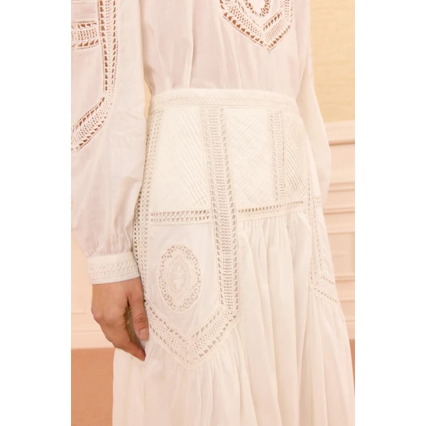 alice cotton midi skirt pristine