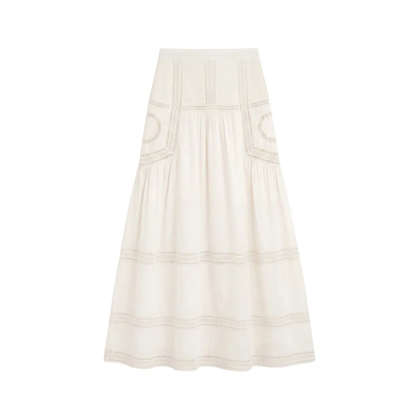 ulla johnson alice cotton midi skirt