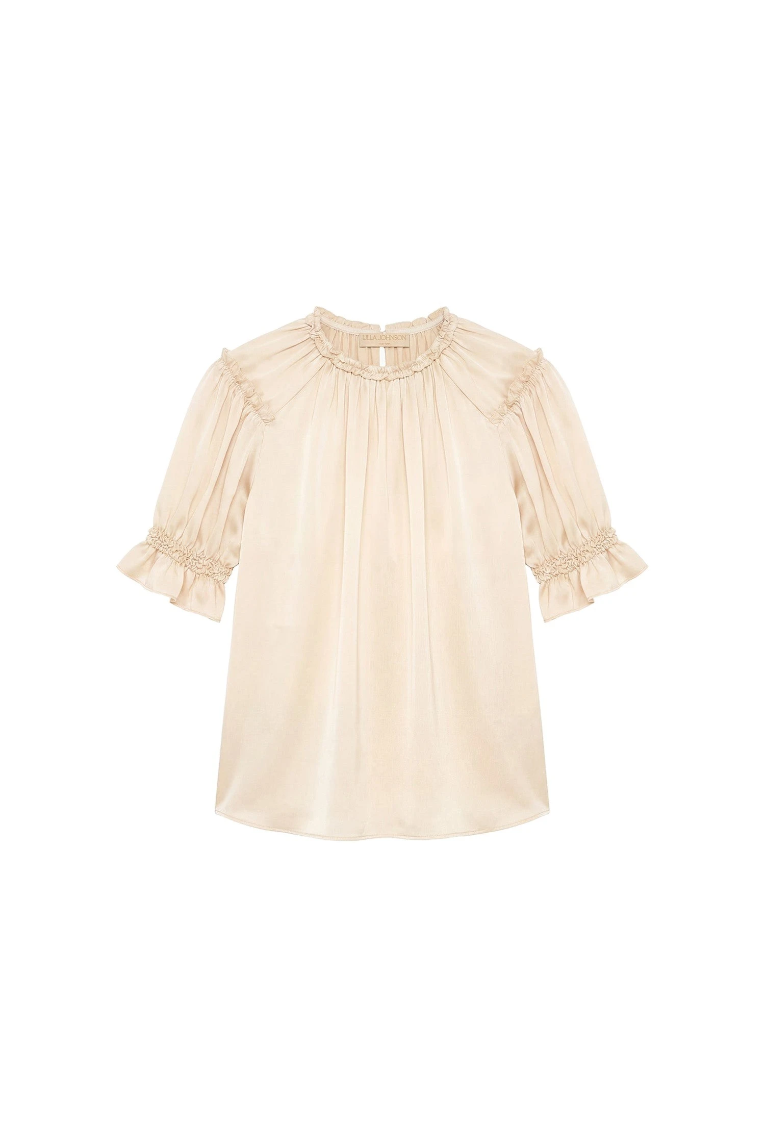 Ulla Johnson Alina Silk Top in Ivory ulla johnson alina silk top