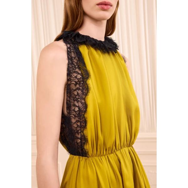alix sleeveless silk dress citrine