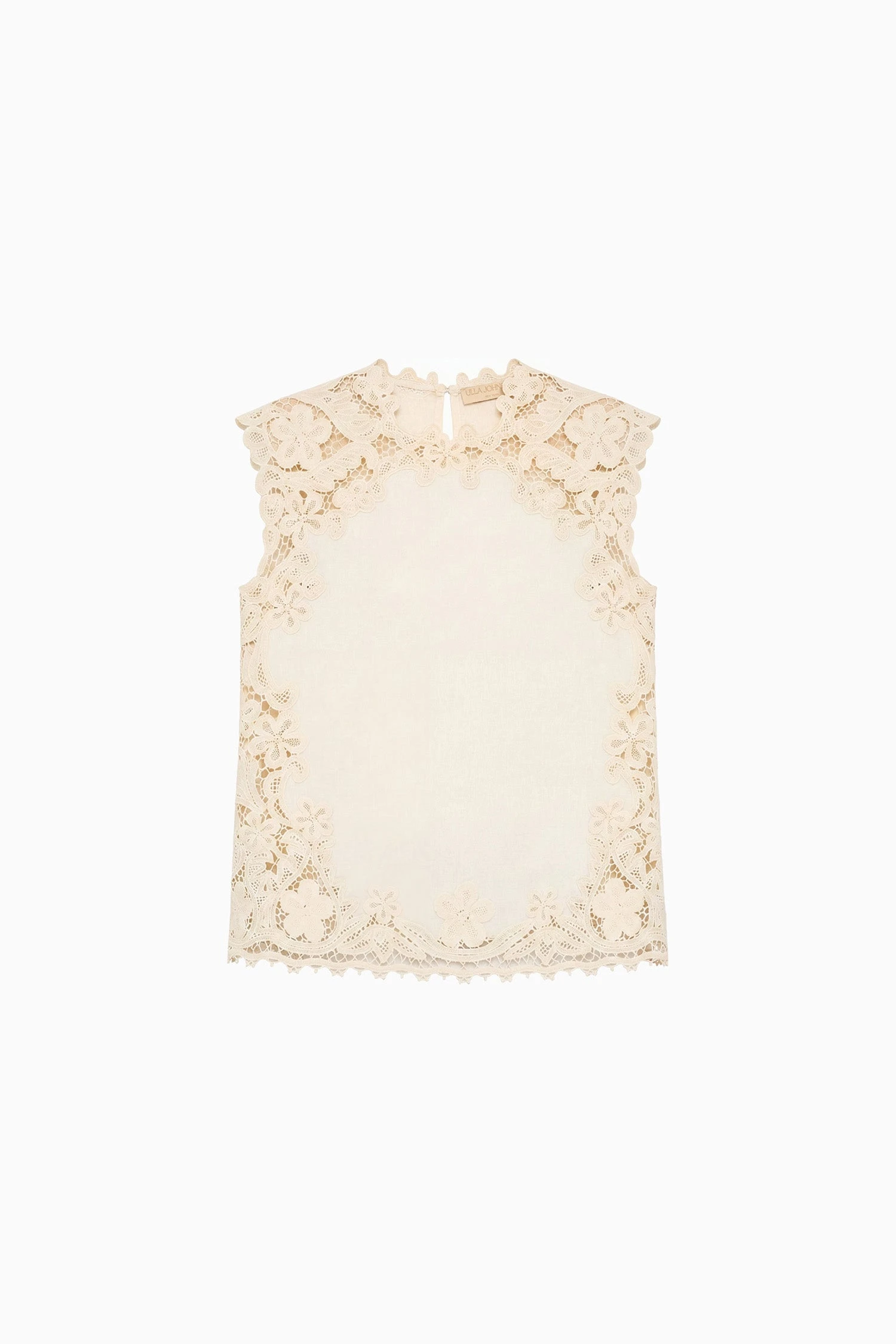 Amelie Linen Top in Ivory