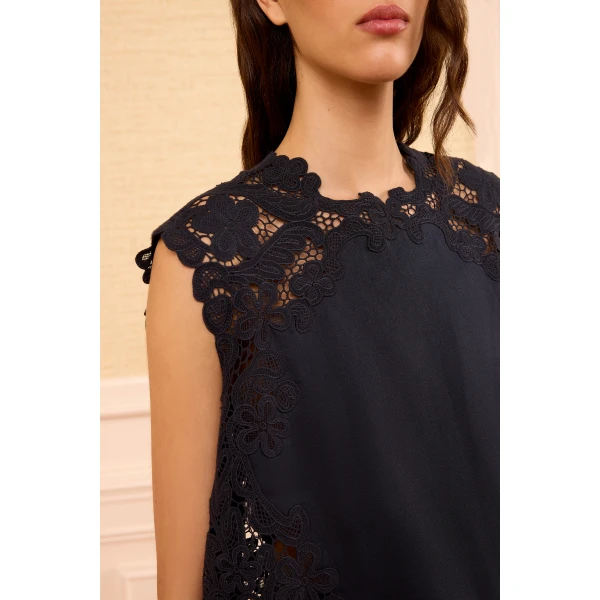 amelie linen top noir