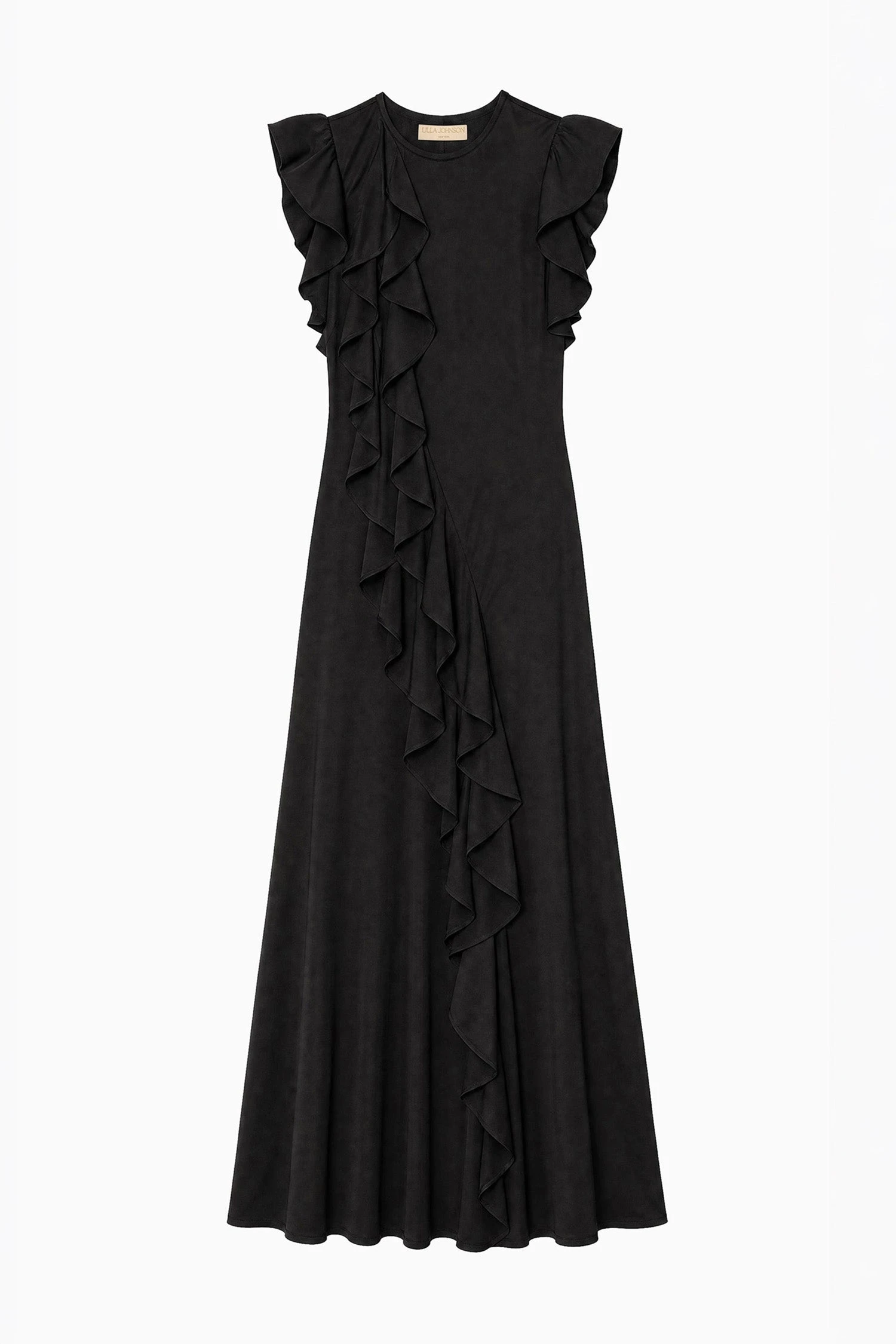 Ameline Sleeveless Silk Dress in Noir