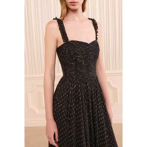 anastasia silk gown noir