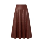 ulla johnson aninda leather midi skirt