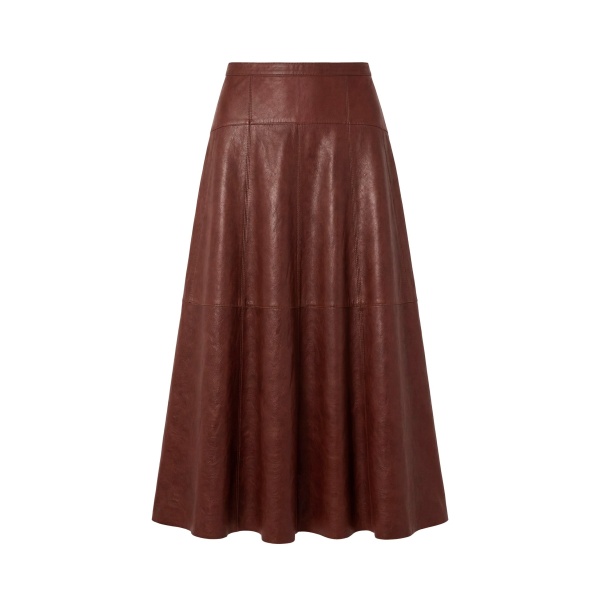 ulla johnson aninda leather midi skirt