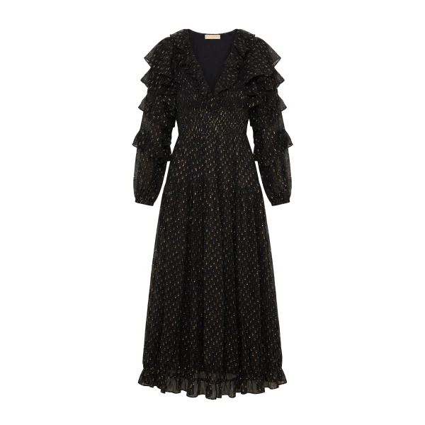 ulla johnson ardis long sleeve silk dress