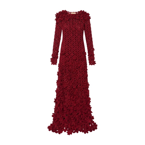 ulla johnson astrid crochet dress with embroidered flowers