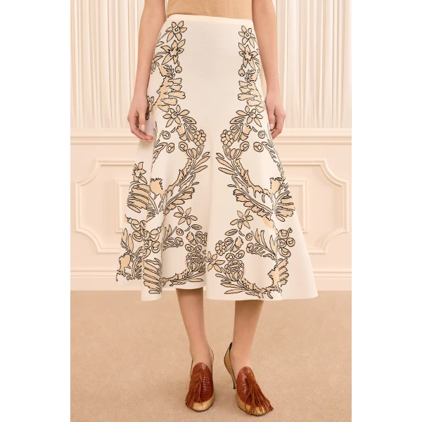 athena jacquard skirt chamomile