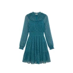 ulla johnson ava long sleeve silk mini dress
