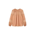 ulla johnson bess long sleeve silk blouse