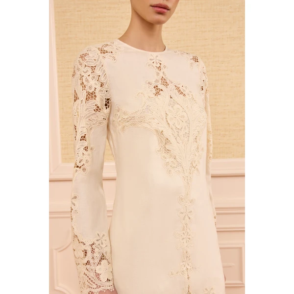 camie linen mini dress ivory