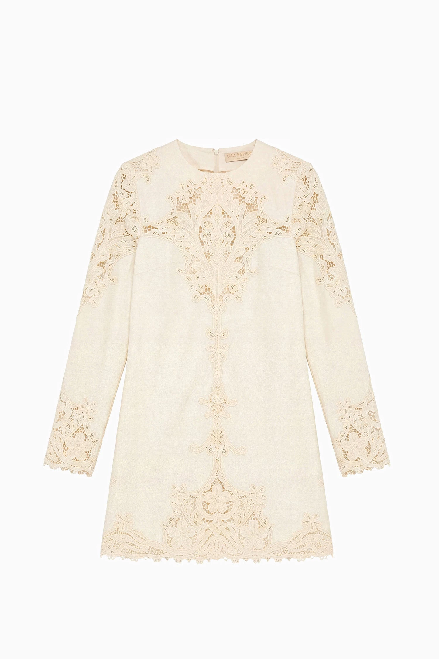 Camie Linen Mini Dress in Ivory