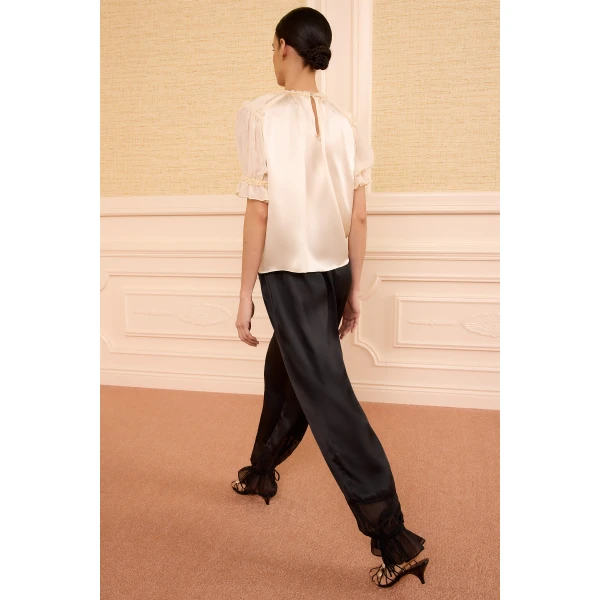 ulla johnson camile silk cinched pant