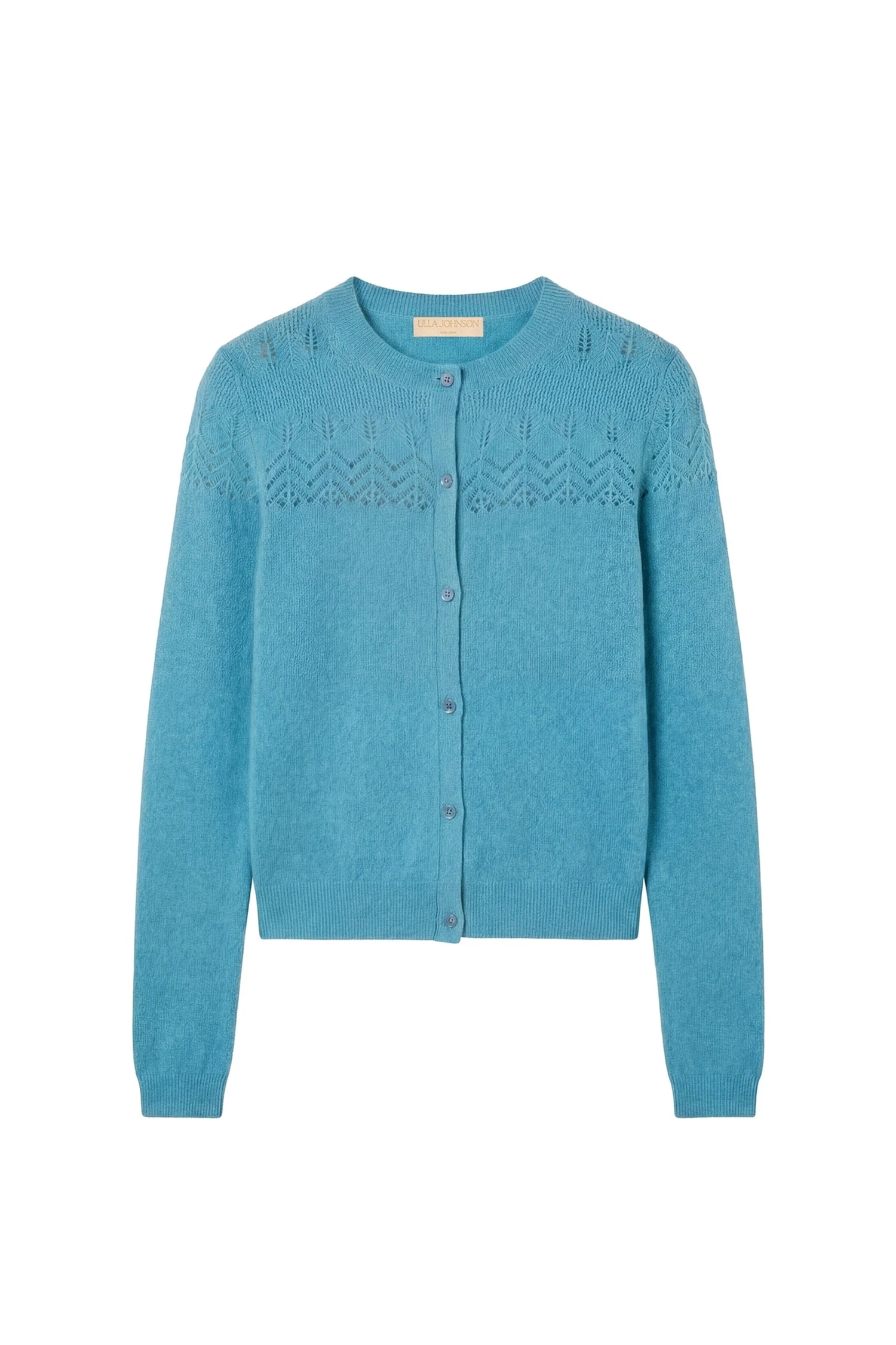 Ulla Johnson Cassia Cashmere Cardigan in Cerulean ulla johnson cassia cashmere cardigan
