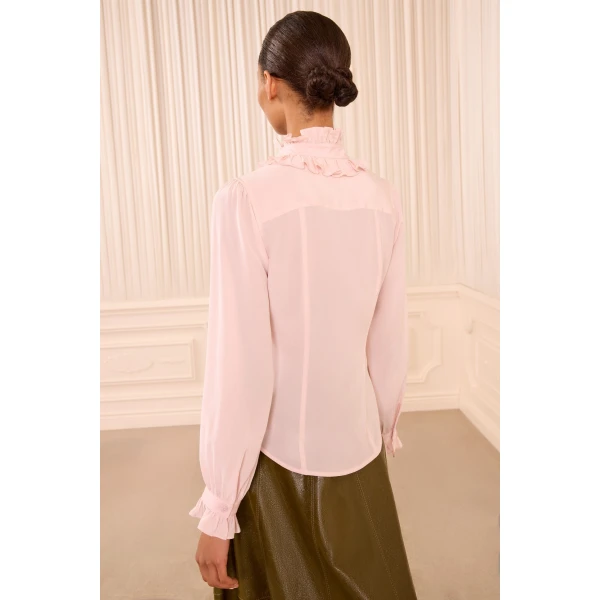 ulla johnson catroux long sleeve silk blouse
