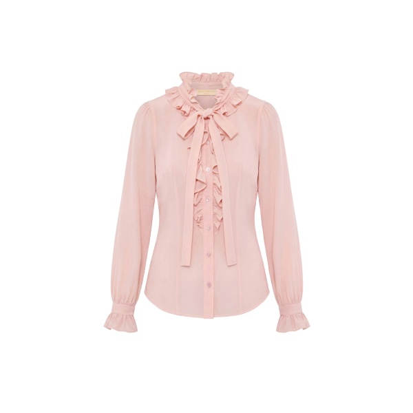 ulla johnson catroux long sleeve silk blouse