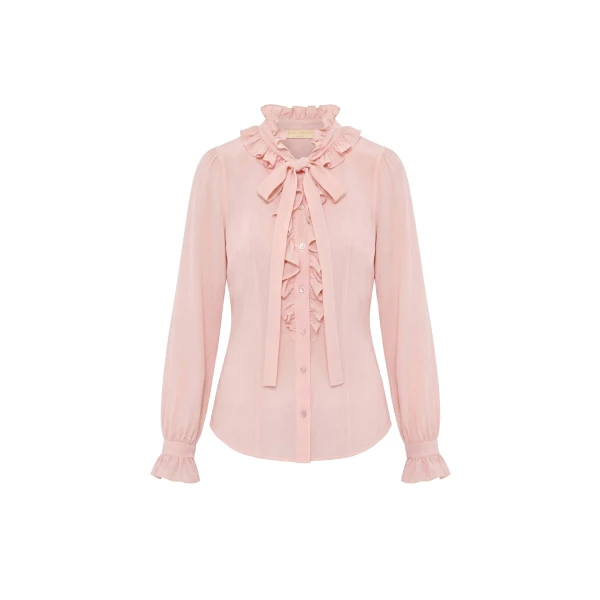 ulla johnson catroux long sleeve silk blouse