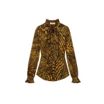 ulla johnson catroux long sleeve silk blouse