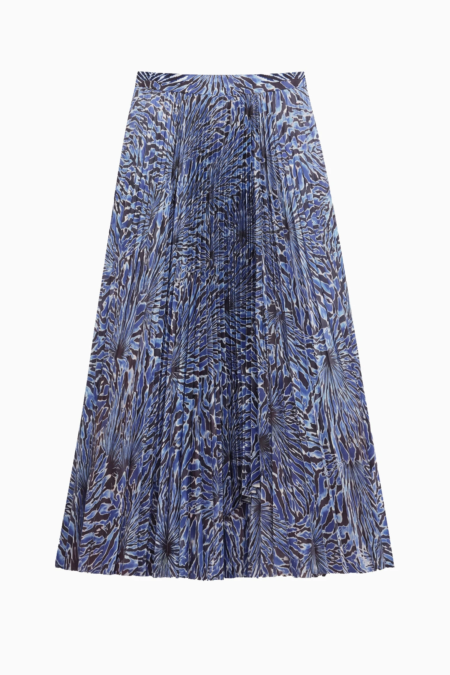 Celia Satin Midi Skirt in Lapis