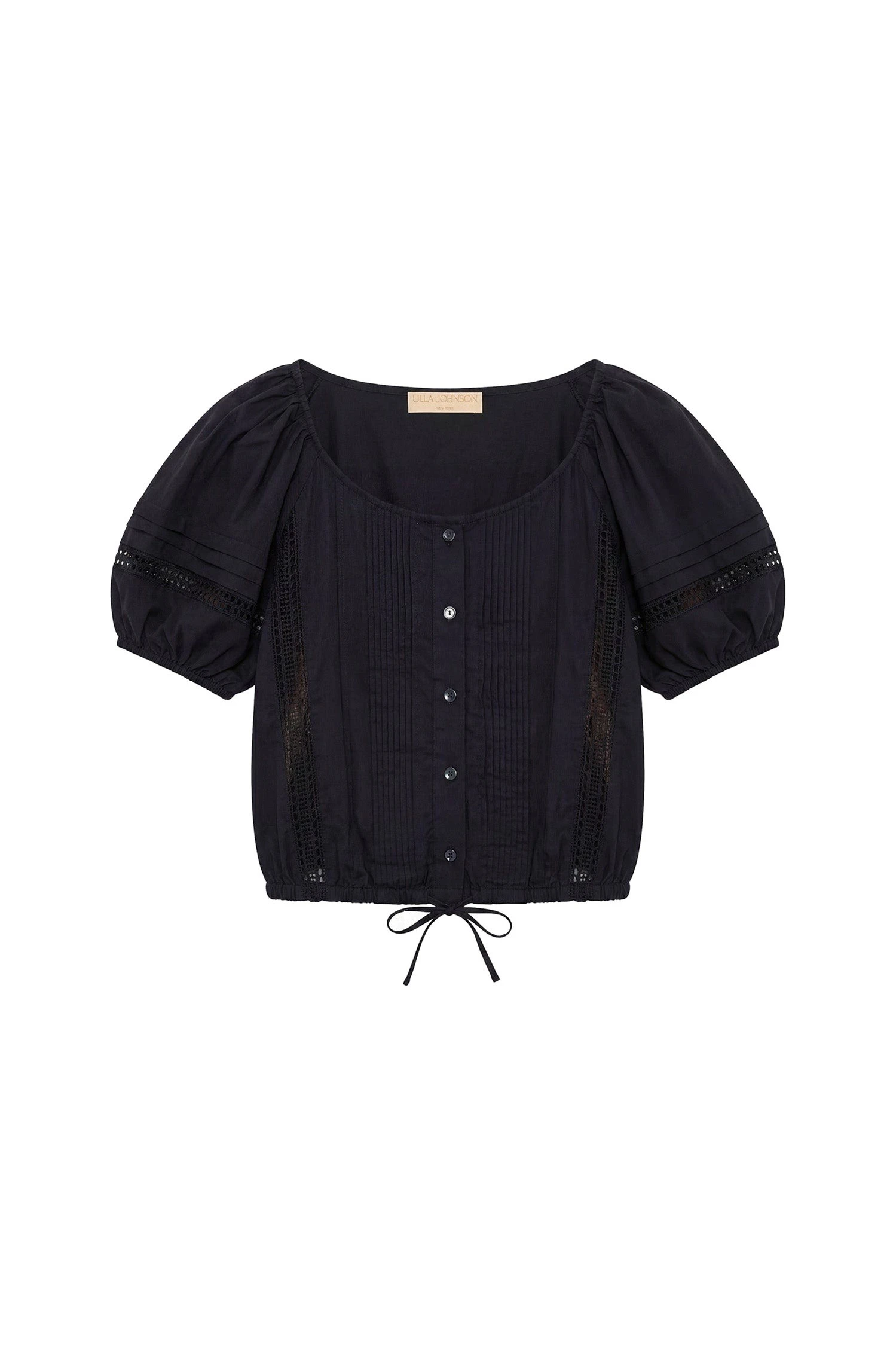 Ulla Johnson Clara Cotton Top in Noir ulla johnson clara cotton top