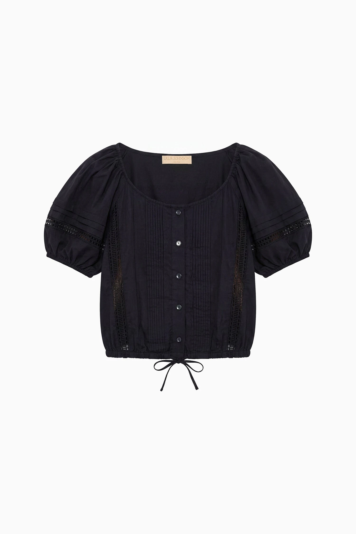 Clara Cotton Top in Noir