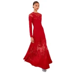 ulla johnson clemence long sleeve lace dress