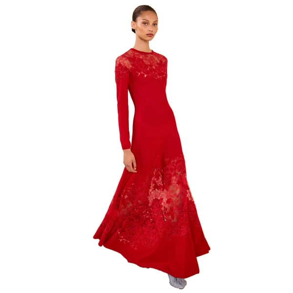 ulla johnson clemence long sleeve lace dress