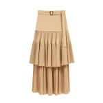 ulla johnson coralie pleated wool skirt
