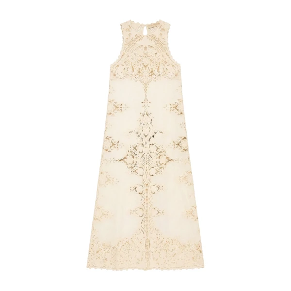 Coralite Linen Dress in Ivory