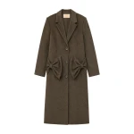 ulla johnson corin wool coat with bows