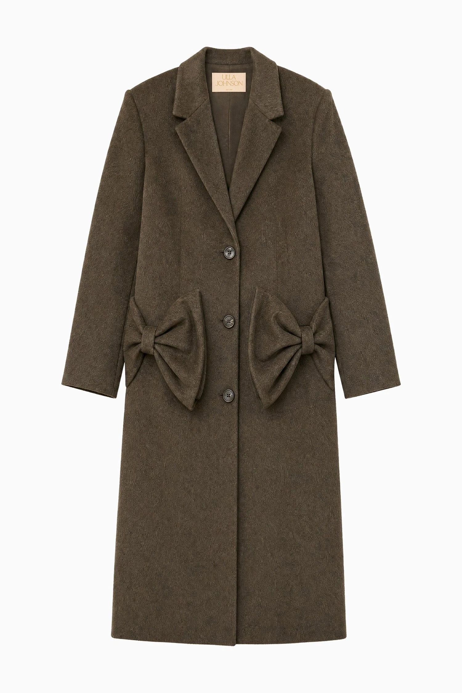 Corin Wool Coat with Bows in Willow
