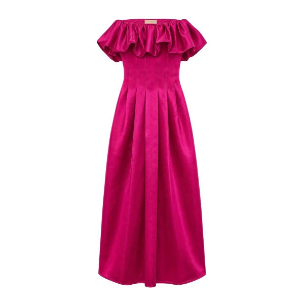 ulla johnson cosima strapless satin dress
