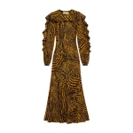 ulla johnson dara long sleeve silk dress