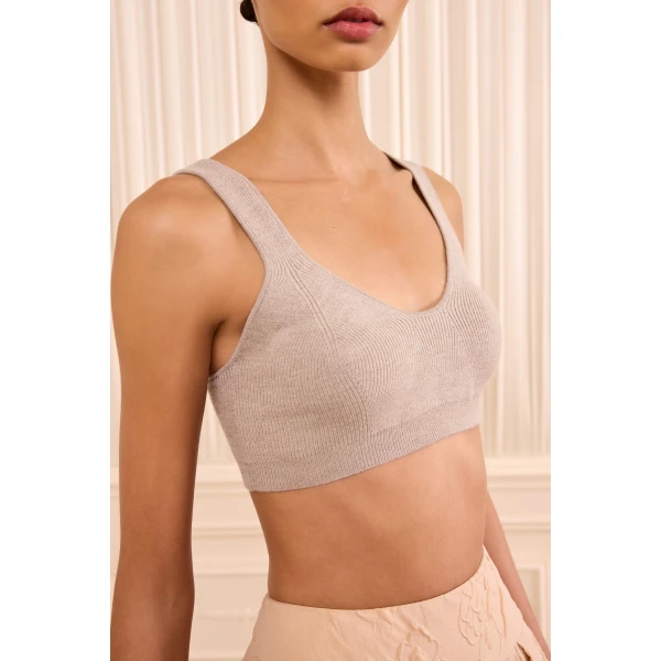 delia knit bra pebble