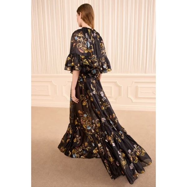 ulla johnson diann ruffled silk gown