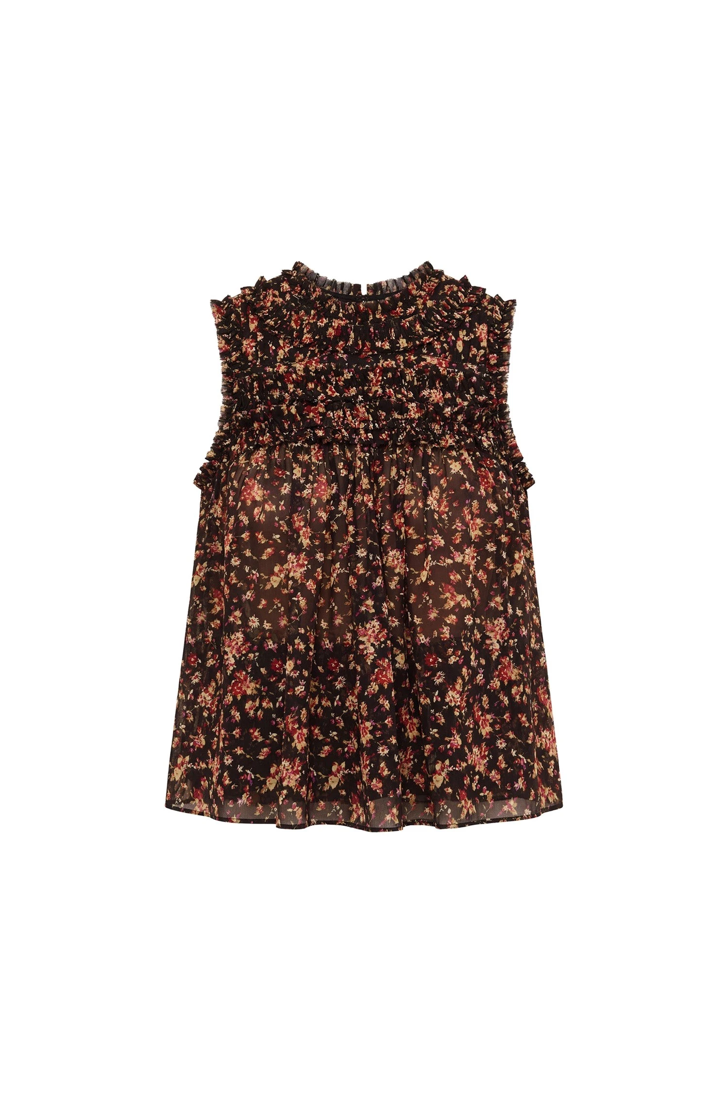 Ulla Johnson Effie Sleeveless Silk Top in Noir Mille Fleur ulla johnson effie sleeveless silk top