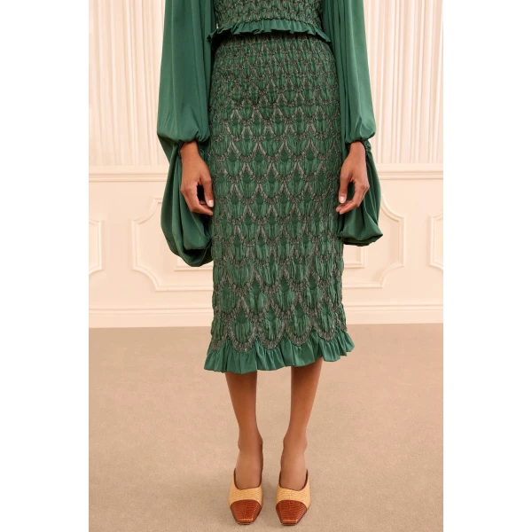eleanora silk skirt tourmaline