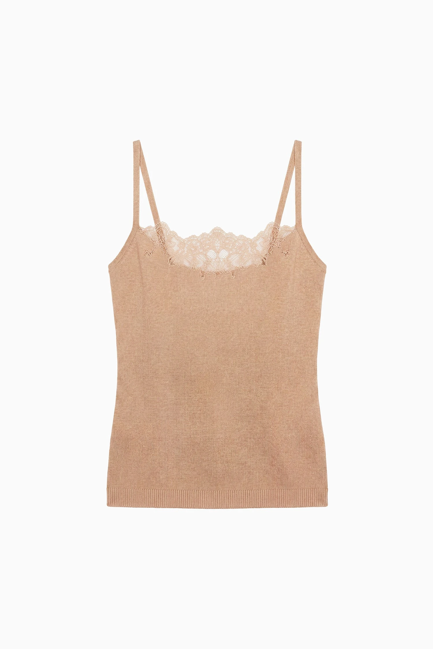 Elena Lace Cami in Almond