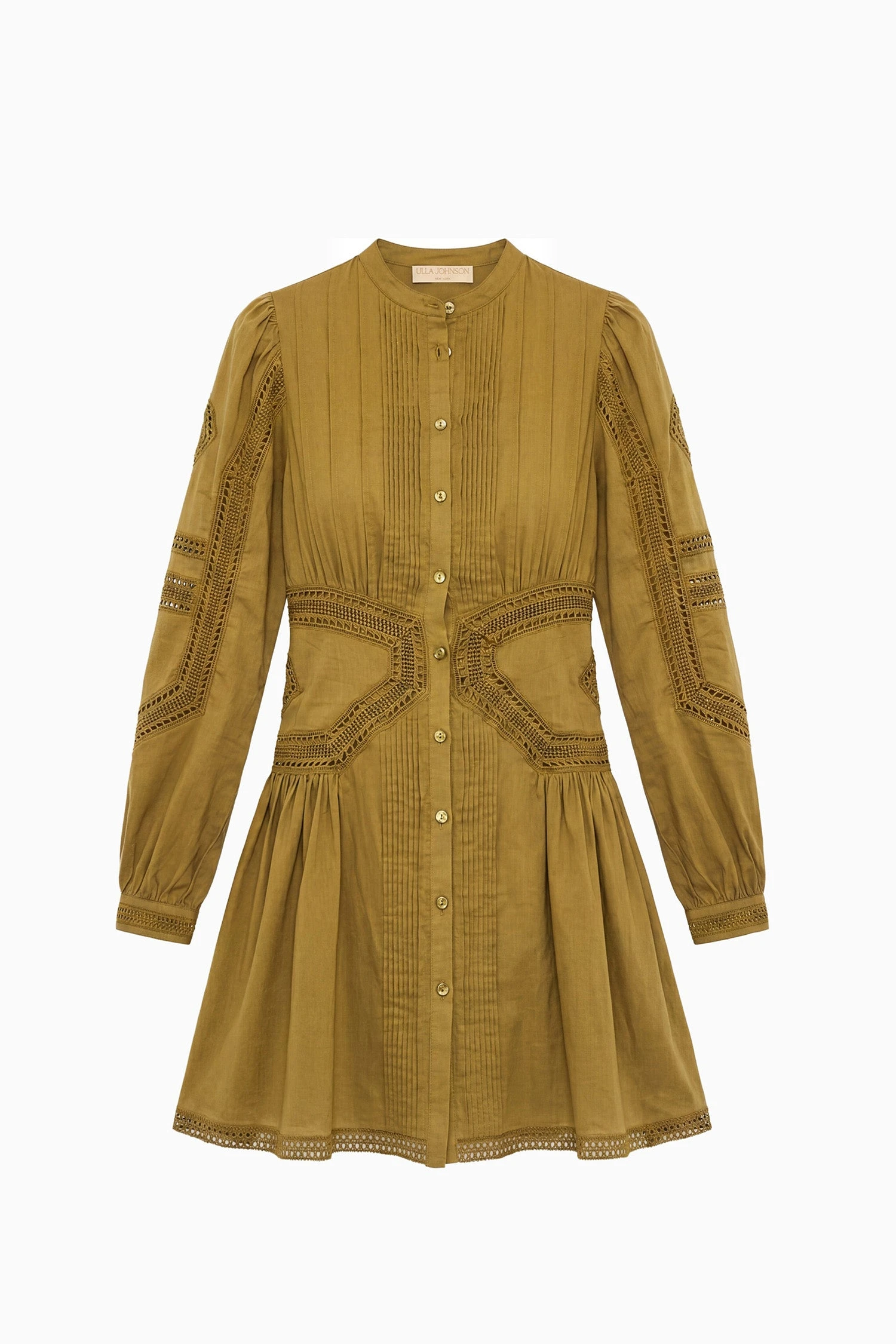Elysia Cotton Mini Dress in Lichen