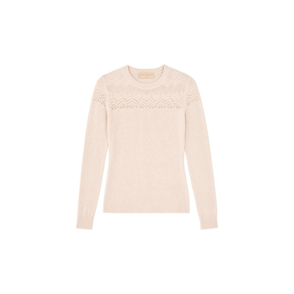 ulla johnson emelie long sleeve cashmere top