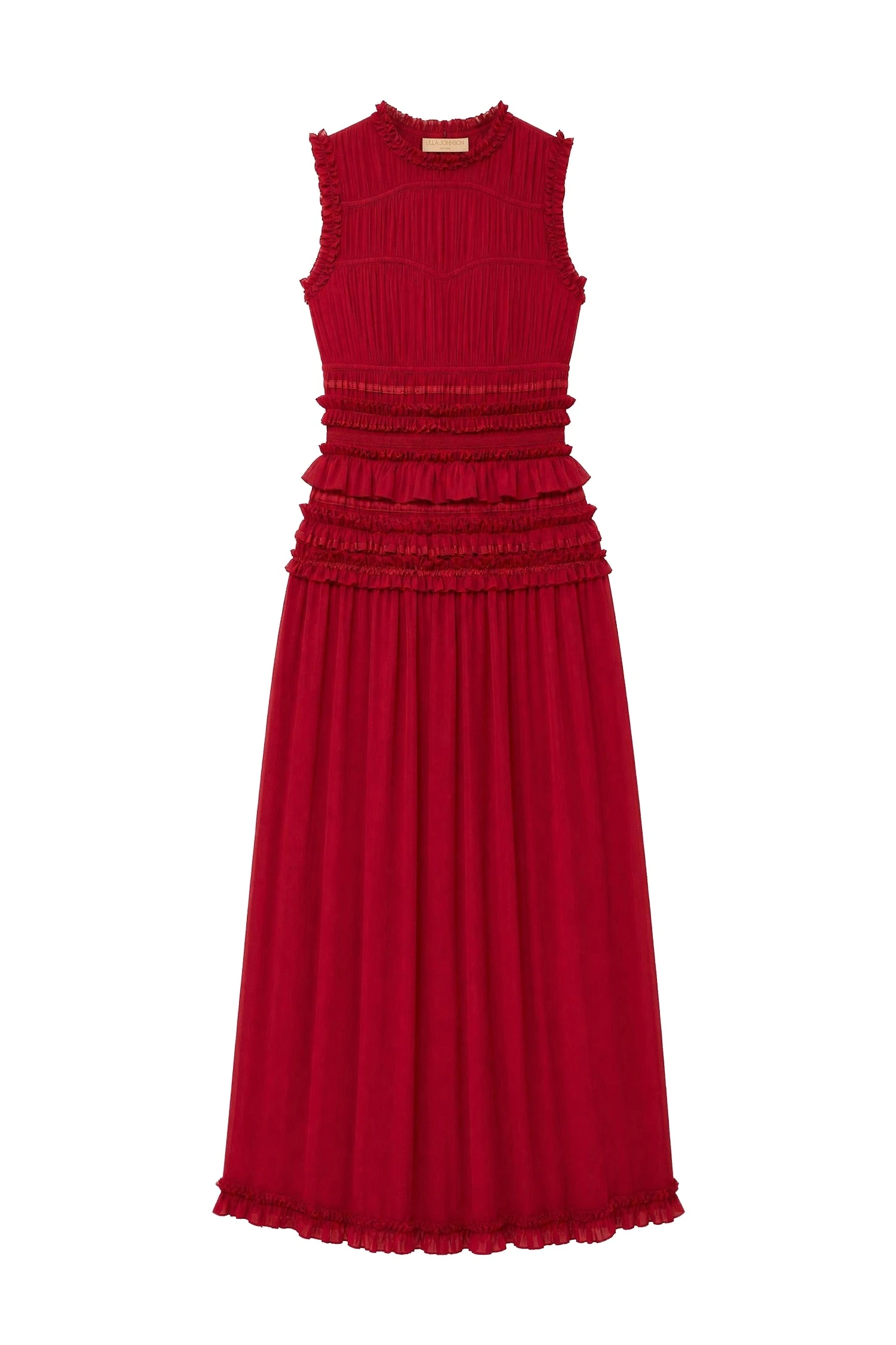 Ulla Johnson Etta Sleeveless Silk Dress in Cerise ulla johnson etta sleeveless silk dress